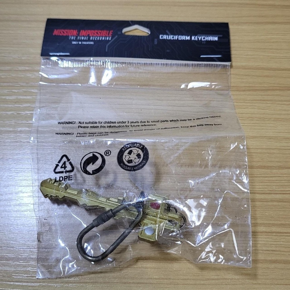 Tom Cruise Mission Impossible The Final Reckoning Cruciform Keychain Brand New